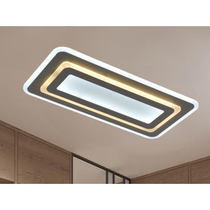 Luminaria de techo LED regulable LED/85W/230V 3000-6500K gris + mando a distancia