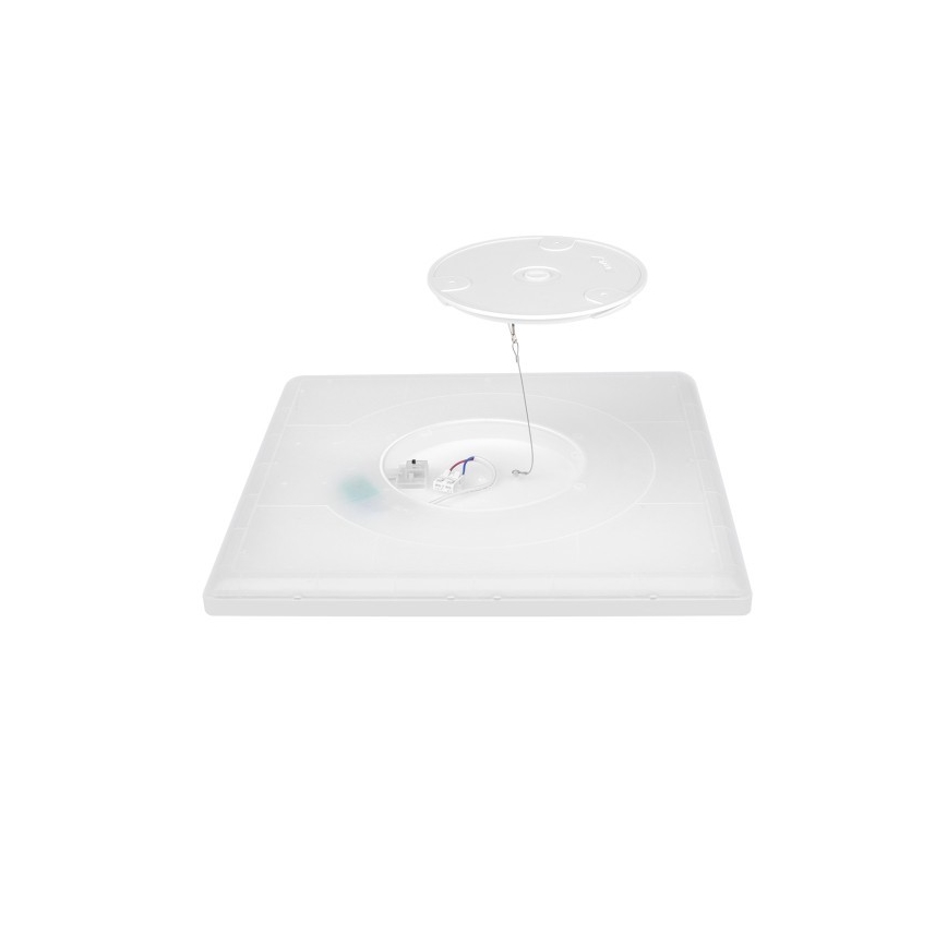 Lámpara LED para baño con sensor de movimiento y crepúsculo NIVERA LED/18W/230V IP54 3000/4000/6000K 30x30 cm blanca + mando a distancia