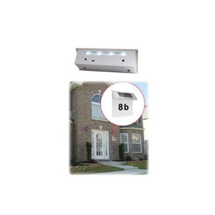 LED Número de casa solar 600 mAh