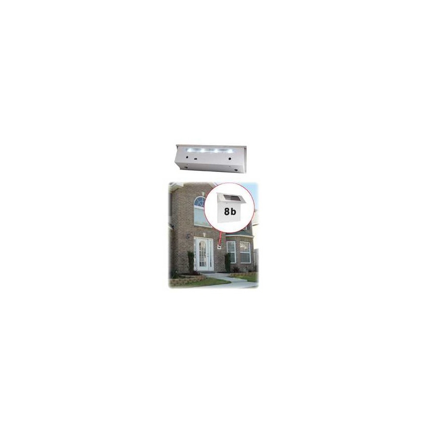 LED Número de casa solar 600 mAh