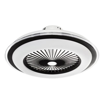 LED Plafón regulable con ventilador ZEPHYR LED/48W/230V 3000-6000K negro + control remoto