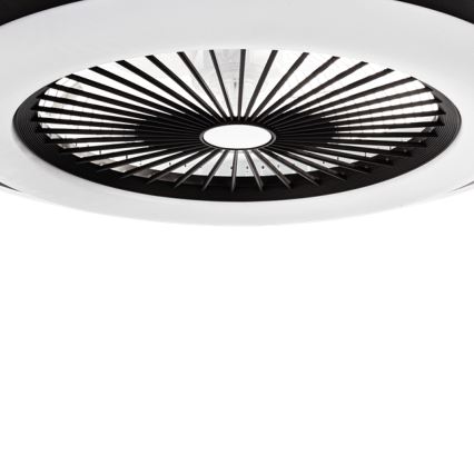 LED Plafón regulable con ventilador ZEPHYR LED/48W/230V 3000-6000K negro + control remoto