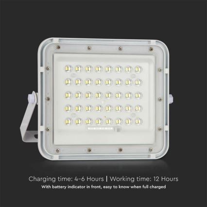Proyector solar LED regulable para exteriores LED/10W/3,2V IP65 6400K 6000 mAh blanco + mando a distancia