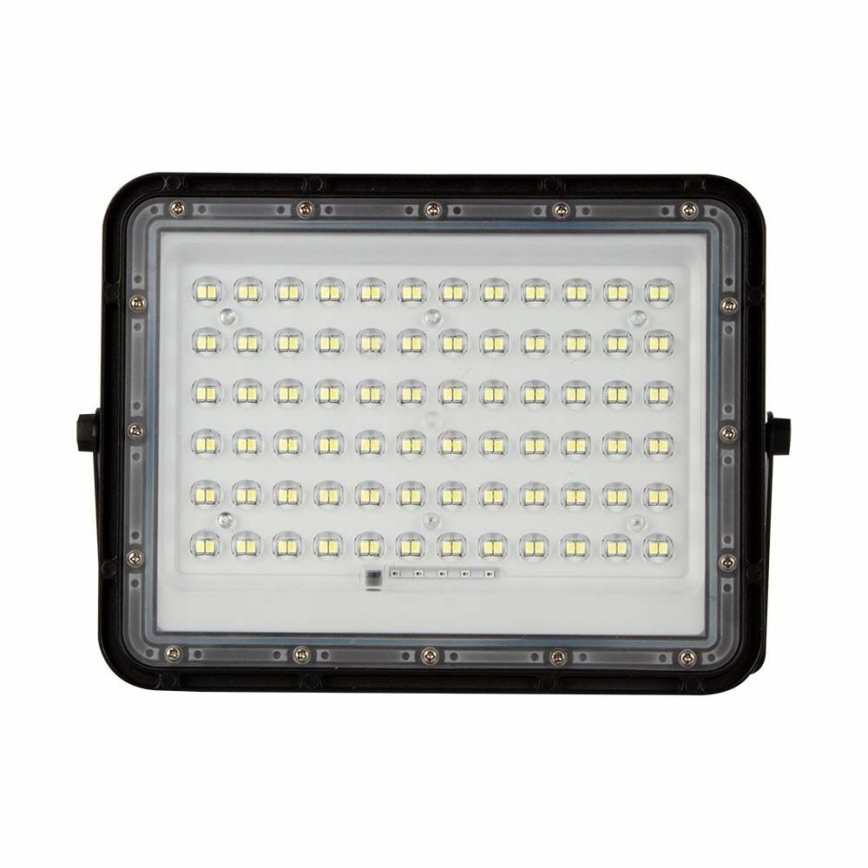 Proyector solar LED regulable para exteriores LED/15W/3,2V IP65 4000K 12000 mAh negro + mando a distancia