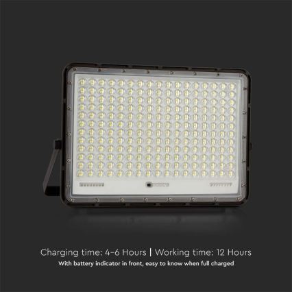 LED Proyector solar de exterior LED/30W/3,2V 4000K negro IP65 + control remoto