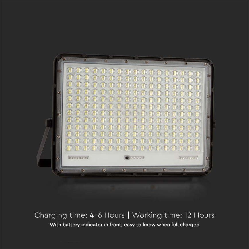 LED Proyector solar de exterior LED/30W/3,2V 4000K negro IP65 + control remoto