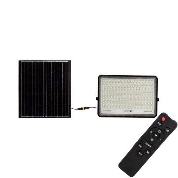 LED Proyector solar de exterior LED/30W/3,2V 6400K negro IP65 20000 mAh + control remoto