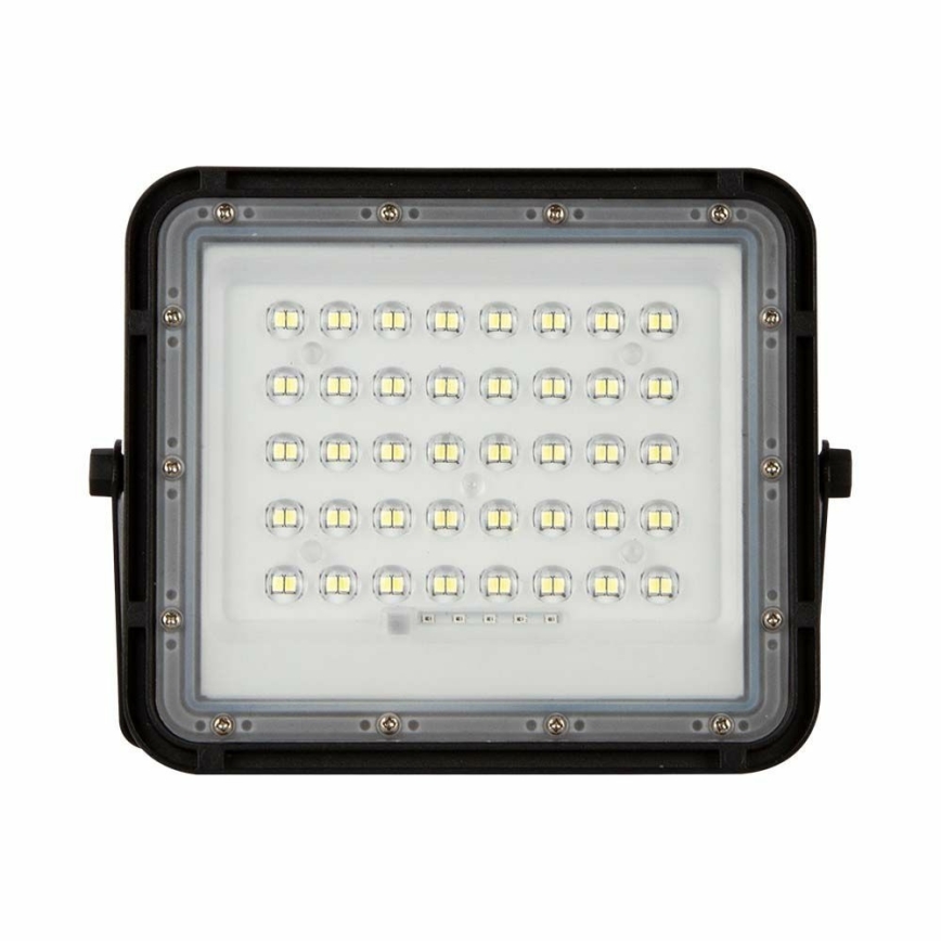 Proyector solar LED regulable de exterior LED/6W/3,2V IP65 4000K 5000 mAh negro + mando a distancia