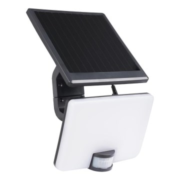 LED Proyector solar regulable con sensor de movimiento y crepuscular LED/10W/3000 mAh 4000K IP54
