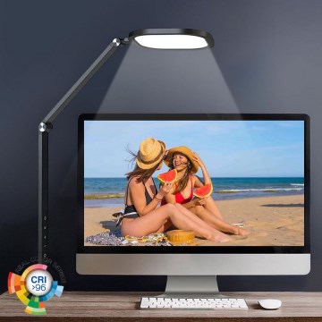 LED Regulable táctil flexible lámpara de mesa POINTIQ LED/15W/230V 3000-6500K CRI 96 negro