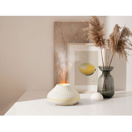 LED RGB Difusor de aromas con imitación de llama LED/6,5W/5V 130ml blanco
