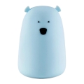 LED RGB Lámpara táctil infantil BEAR LED/0,8W/5V azul