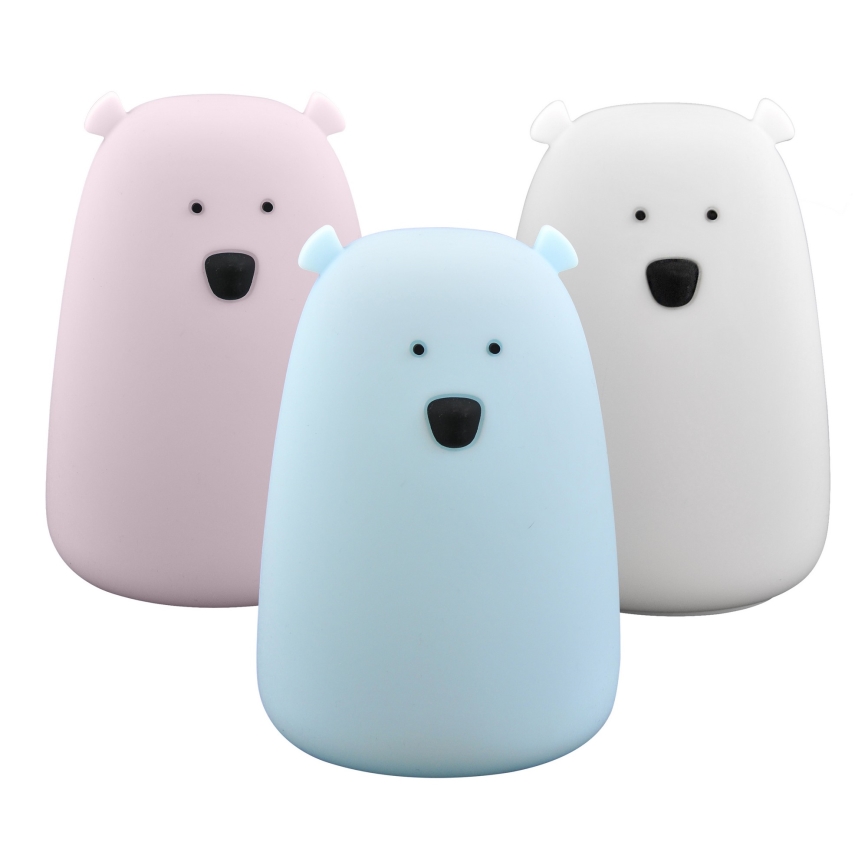 LED RGB Lámpara táctil infantil BEAR LED/0,8W/5V azul