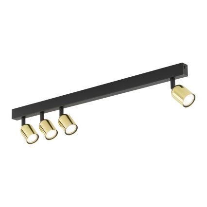LED RGBW Foco empotrable regulable TOP 4xGU10/6,5W/230V 2700-6500K negro/dorado