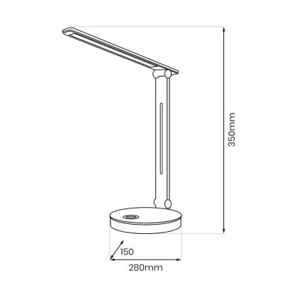 LED RGBW Lámpara de mesa BRUNO LED/5W/5V 3000/4500/6000K blanco
