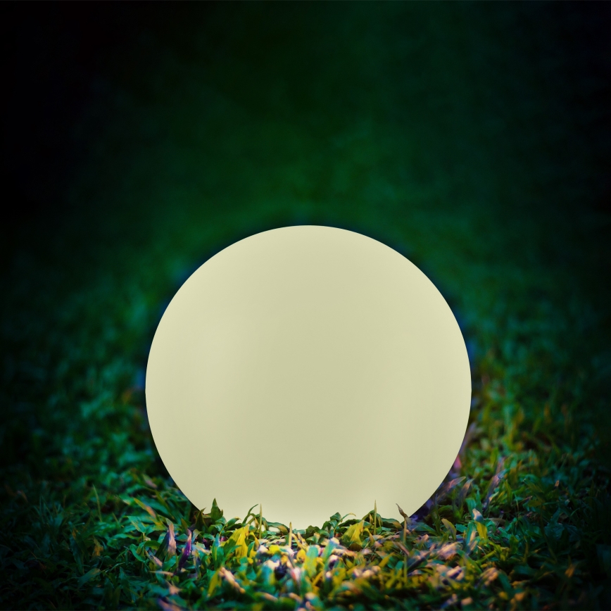 LED RGBW Lámpara solar BALL LED/3,7V 1500 mAh diá. 40 cm IP65 + control remoto