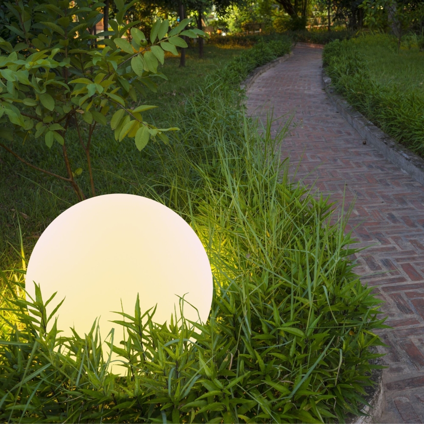 LED RGBW Lámpara solar BALL LED/3,7V 1500 mAh diá. 40 cm IP65 + control remoto