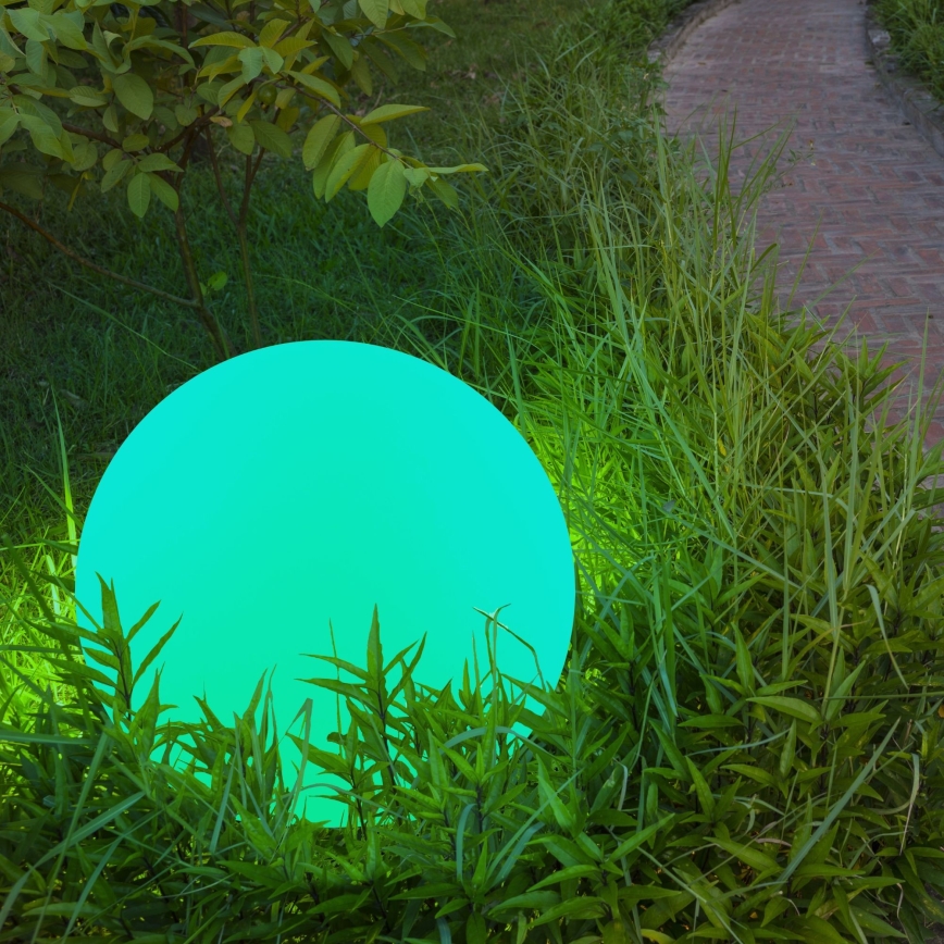 LED RGBW Lámpara solar BALL LED/3,7V 1500 mAh diá. 40 cm IP65 + control remoto