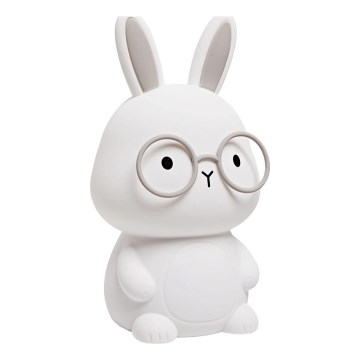 LED RGBW Lámpara táctil infantil regulable FLORKA LED/1W/5V USB 1200 mAh conejito blanco/gris