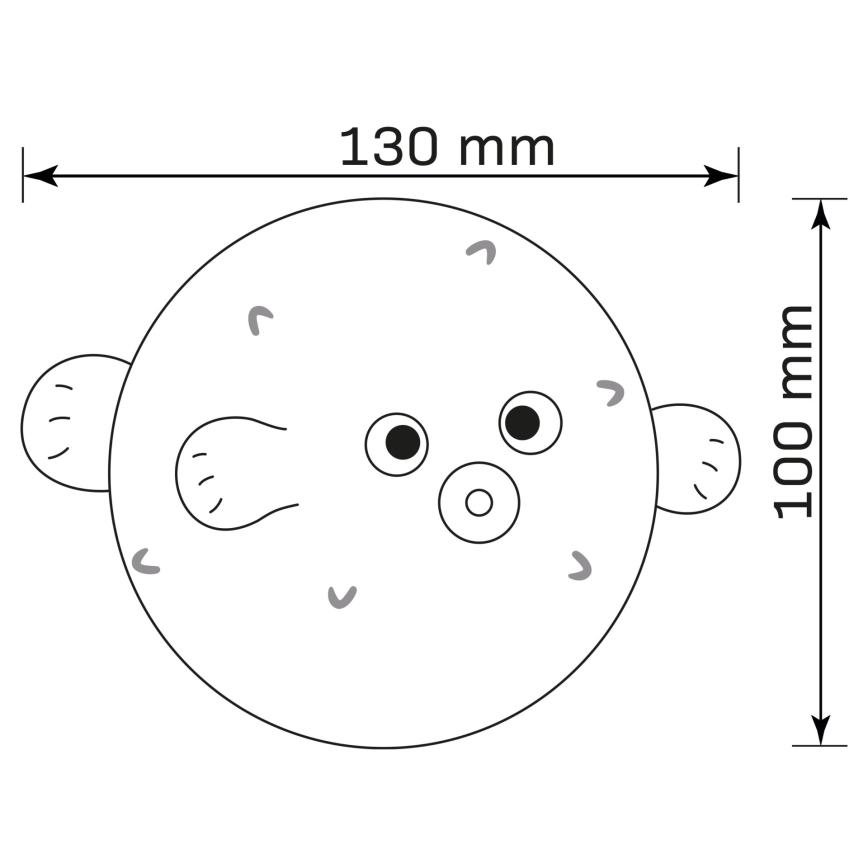 LED RGBW Lámpara táctil infantil regulable HELI LED/1W/5V USB 1200 mAh pez azul