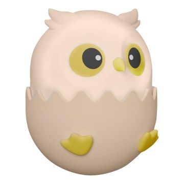 LED RGBW Lámpara táctil infantil regulable LED/1W/5V USB 1200 mAh búho rosa