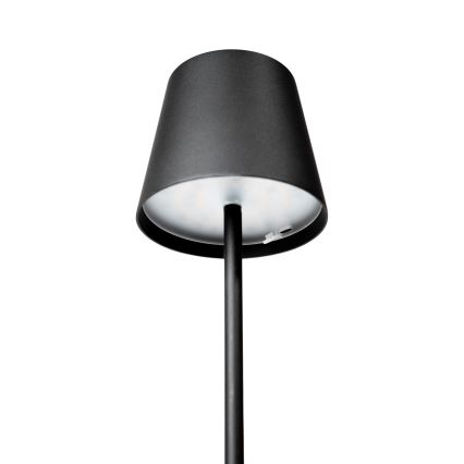 Lámpara recargable exterior LED RGBW regulable LED/1,5W/4000 mAh 3000K IP44 negra