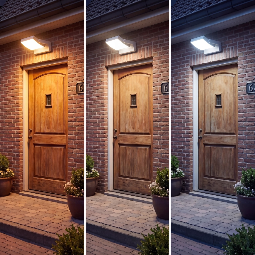 Aplique de pared exterior LED regulable LED/12/18/24W/230V 3000/4000/6500K IP54 blanco