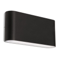 LED2 - Aplique LED de exterior FLAT 2xLED/5W/230V IP65 3000K/4000K/5700K negro