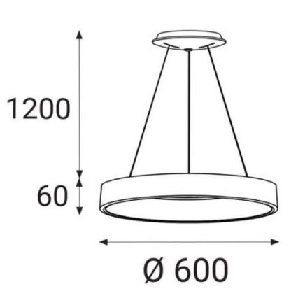 LED2 - Lámpara de araña de cable LED BELLA LED/50W/230V 3000/4000K blanco