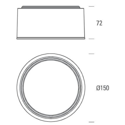 LED2 - Lámpara de techo LED BUTTON LED/17W/230V antracita