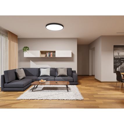 LED2 - Lámpara de techo LED MONO SLIM LED/60W/230V 3000K/4000K Ø 60 cm negra
