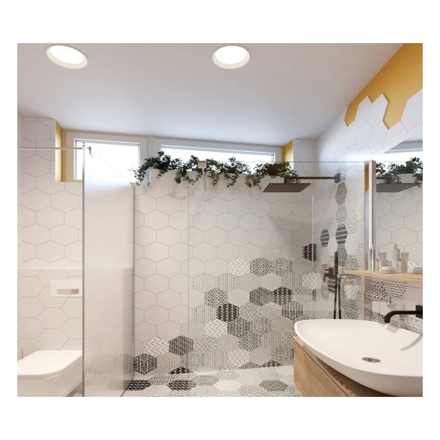 LED2 - Lámpara empotrable de baño LED regulable ZETA LED/15W/230V 4000K IP44