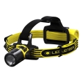 Ledlenser EXH8 - Linterna frontal LED regulable, 3xAA, IP66, 180 lm, 40 h, amarilla