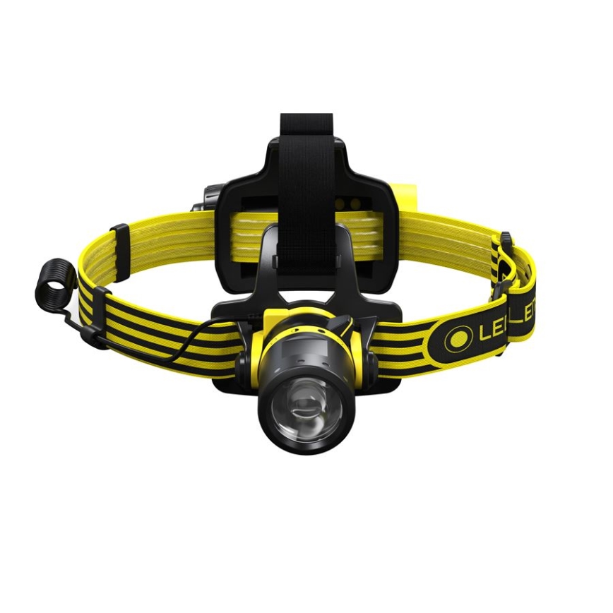 Ledlenser EXH8 - Linterna frontal LED regulable, 3xAA, IP66, 180 lm, 40 h, amarilla