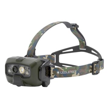 Ledlenser HF8R Core RGB - LED linterna frontal recargable regulable LED/3700 mAh IP68 1600 lm 90h verde