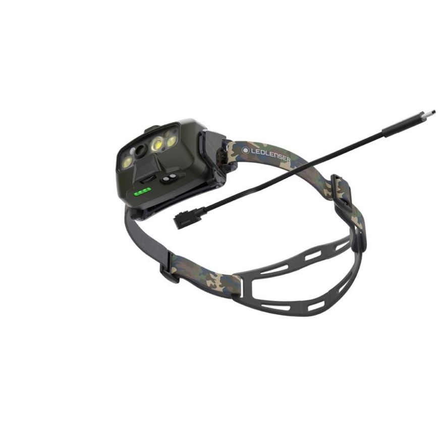 Ledlenser HF8R Core RGB - LED linterna frontal recargable regulable LED/3700 mAh IP68 1600 lm 90h verde