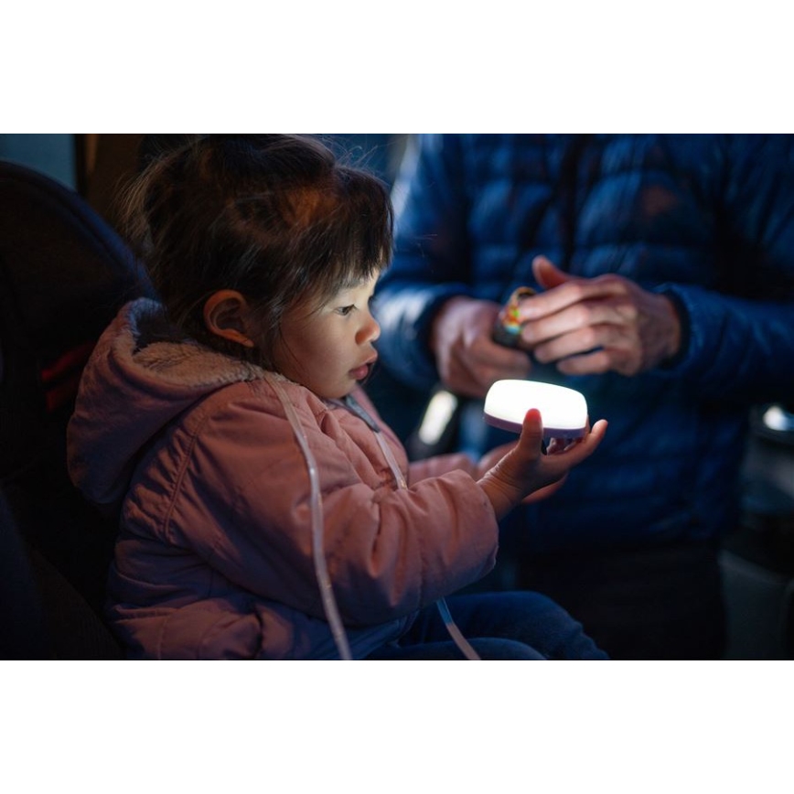 Ledlenser KIDCAMP6 RAINBOW - Lámpara LED portátil regulable, 3x AAA, IP44, azul