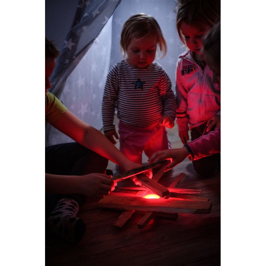 Ledlenser KIDCAMP6 RAINBOW - Lámpara LED portátil regulable, 3x AAA, IP44, azul