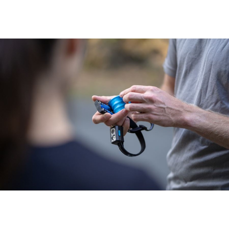 Ledlenser NEO3 - Linterna frontal LED regulable LED/3xAAA IP54 400 lm 20 h azul