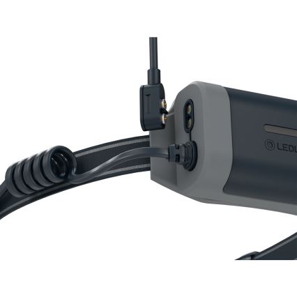 Ledlenser NEO9R - Linterna frontal recargable regulable LED/5000 mAh IP54 1200 lm 120 h negro/gris