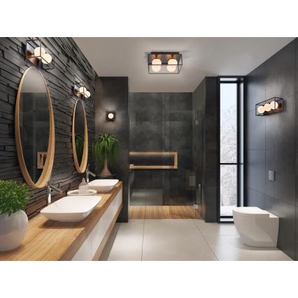 Ledvance - Aplique de pared exterior DECOR SQUARE 2xG9/28W/230V IP44