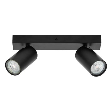 Ledvance - Aplique de pared LED orientable OCTAGON 2xGU10/3,4W/230V 2700K negro