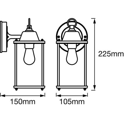Ledvance - Aplique ENDURA 1xE27/60W/230V IP23