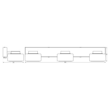 Ledvance - Aplique LED de baño ORBIS FLAME 3xLED/5,5W/230V 3000/4000K IP44 negro