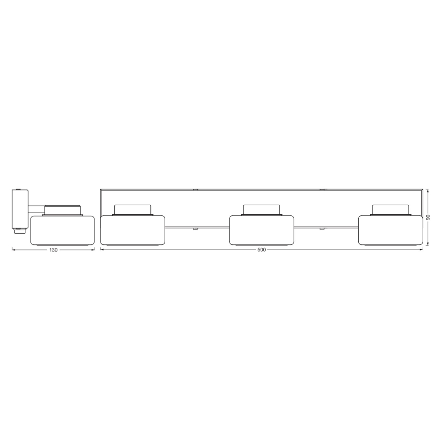 Ledvance - Aplique LED de baño ORBIS FLAME 3xLED/5,5W/230V 3000/4000K IP44 negro