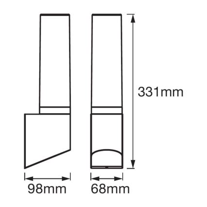 Ledvance - Aplique LED para exterior FLARE LED/7W/230V IP44