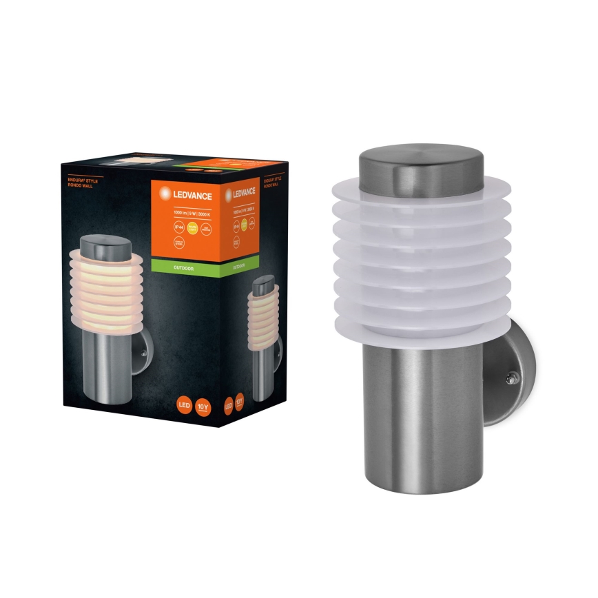 Ledvance - Aplique LED para exterior ENDURA RONDO LED/9W/230V IP44 cromo
