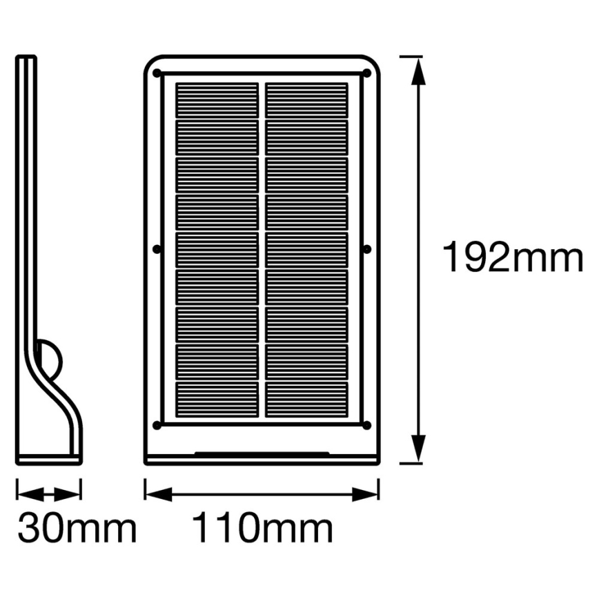 Ledvance - Aplique solar LED con sensor de movimiento y crepuscular DOORLED LED/3W/3,3V 2000 mAh IP44