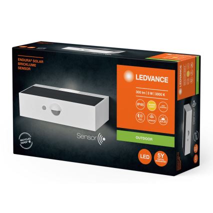 Ledvance - Aplique LED solar con sensor ENDURA SOLAR LED/3W/4,2V IP65