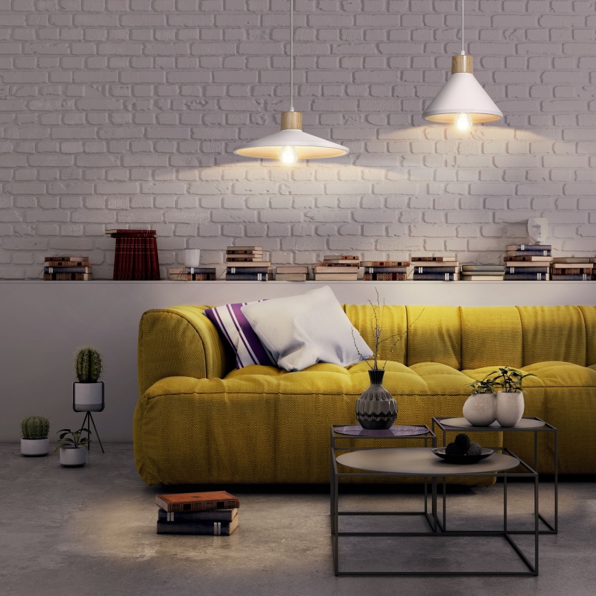 Ledvance - Lámpara colgante DECOR PLASTER 1xE27/25W/230V diá. 22 cm yeso blanco